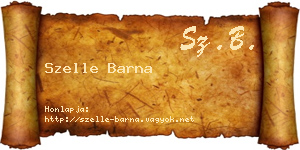 Szelle Barna névjegykártya