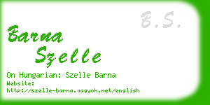 barna szelle business card